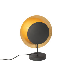 Art Deco table lamp black with gold – Emilienne