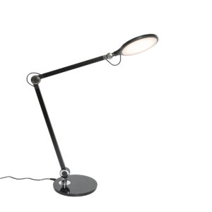 Design table lamp black incl. LED with touch and induction charger - Don