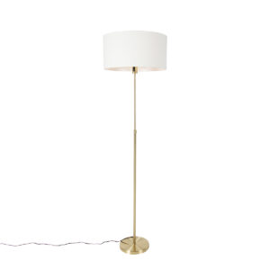 Floor lamp adjustable gold with shade white 50 cm - Parte