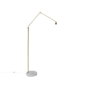 Modern floor lamp gold adjustable - Editor