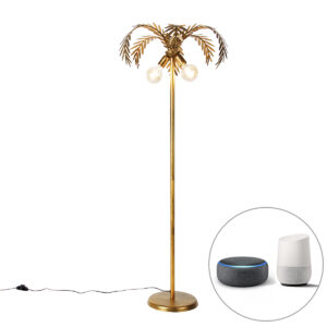 Smart floor lamp gold 2-light incl. Wifi G95 - Botanica