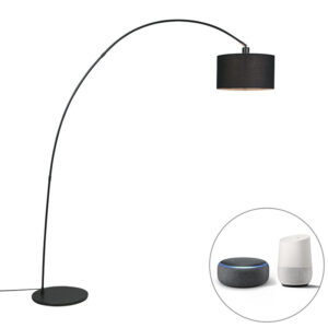 Smart modern arc lamp black incl. WiFi G95 - Vinossa