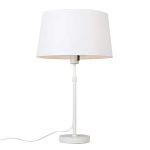 Table lamp white with shade white 35 cm adjustable - Parte