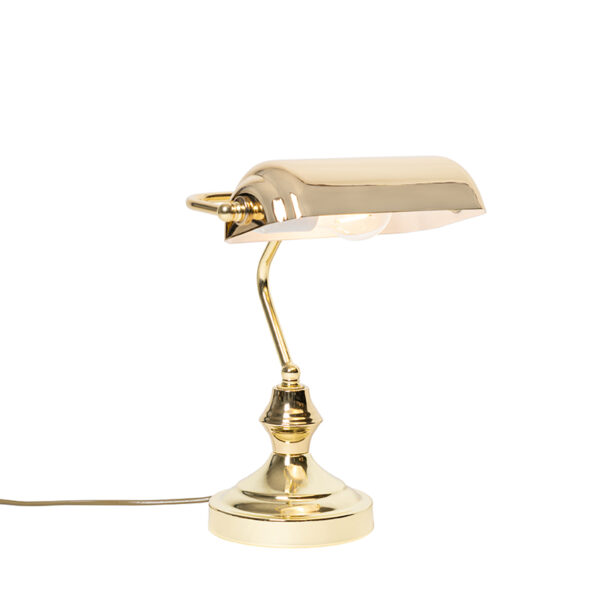 Classic table lamp/notary lamp brass - Banker