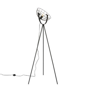 Industrial tripod floor lamp black 35 cm adjustable – Hanze