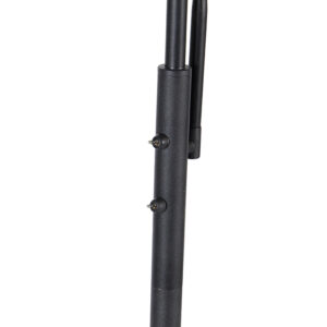 Modern floor lamp black incl. LED with remote control and reading arm - Strela