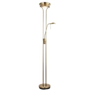 Reading Mother And Child Task Floor Lamp In Antique Brass