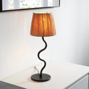 Tampa Fabric Table Lamp In Matt Black